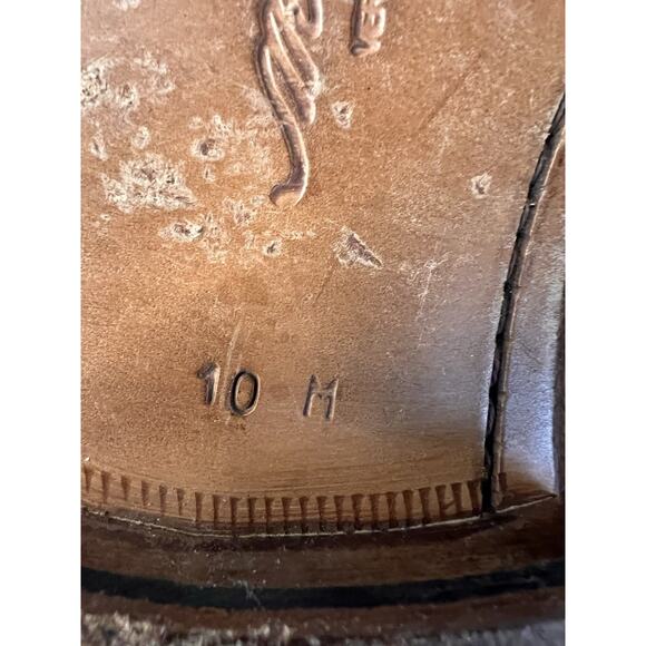 Mezlan Maranello Sz10 M Tan Calfskin Leather Braided Trim Square Toe Derby Shoes main image 5